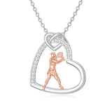 Sterling SIlver Runner Volleyball Tennis Basketball Soccer Inspirational Pendant  Necklace for Women