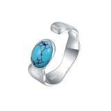 Sterling Silver Turquoise Adjustable  Rings for Women
