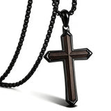14K Gold Plated Wooden Cross Necklace  Christian Jewelry Gifts for Men