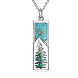 Mountain Necklace for Women  Silver Nature Necklace Jewelry Gift for Skiers, Hikers, Campers, Climbers and Nature Lovers