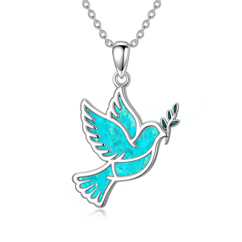 Sterling Silver Dove Hummingbird Red Cardinal Pendant Necklace