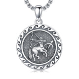 Sterling Silver 12 Zodiac Astrology Horoscope Pendant Necklace