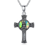 Sterling Silver Medusa Goddess Hand & Heart Ma’at Goddess Nefertiti Goddess Religious Pendant Necklace