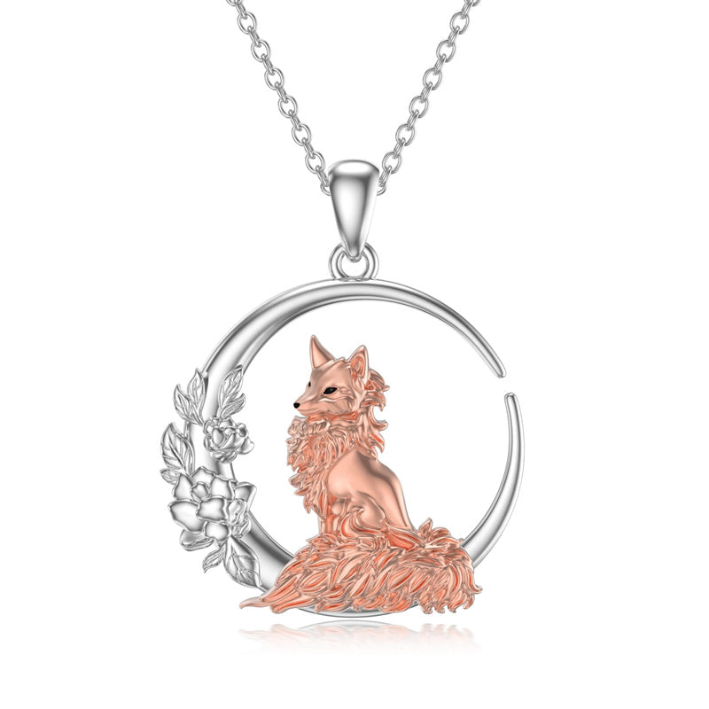 Fox Necklaces For Women Fox Gifts 925 Sterling Silver Red Fox Pendant  Necklace