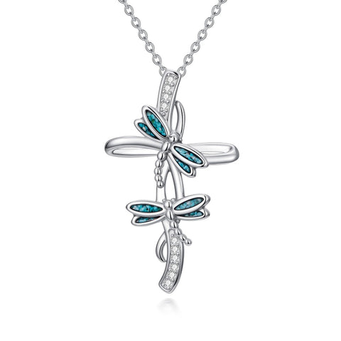14K Gold Plated Turquoise Turtle Dragonfly Hummingbird Pendant Necklace