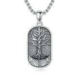 Sterling Silver Memento Mori Tree of Life Anubis Pendant Viking Amulet   Protection Pendant Necklace Halloween Gift