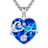 Sterling Silver Crystal Guardian Angel Caduceus Pendant Necklace