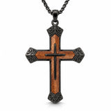 14K Gold Plated Wooden Pendant Necklace Beliefs jewelry