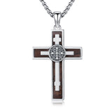14K Gold Plated Cross Pendant Necklace Protection Jewelry Religious Gift