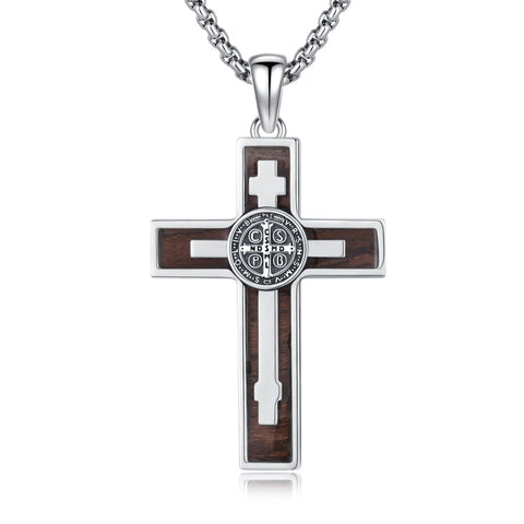 14K Gold Plated Cross Pendant Necklace Protection Jewelry Religious Gift