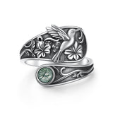 Sterling Silver Oxidized Dragonfly Butterfly Hummingbird Sea Turtle Anchor Cross Tree of Life Sunflower Spoon Ring
