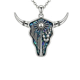 Sterling Silver  Bluebonnets Cow Skull Cowboy Hat Boot Cactus Cowgirl Texas Necklace Texas Necklace