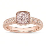 Sterling Silver 10K 14K 18K Gold Personalized Engraved 1-3 Carat Round Moissanite   Anniversary  Engagement Ring