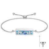 Sterling Silver Heart Urn Bracelet for Ashes Memorial Keepsake Jewelry Gifts for Women