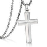 14K Gold Plated Cross Necklace for Men with Adjustable Chain Jewelry Gift for Him