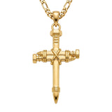 14K Gold Plated Cross Pendant necklace