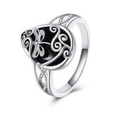 Celtic Filigree Rings Sterling Silver Black Onyx Ring Black Onyx Jewelry Gifts For Women Men