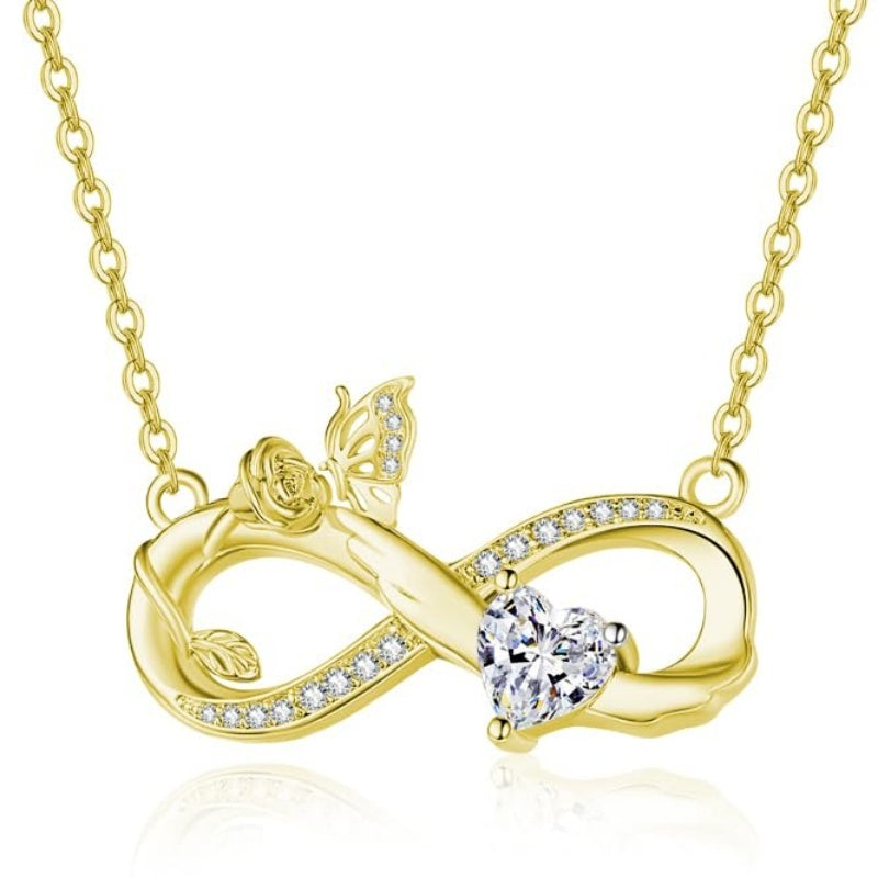 14K Gold Plated Birthstone Butterfly Necklace for Women Ideal Gift for Anniversary Christmas Birthday