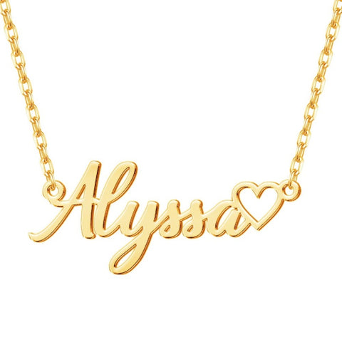 14K Gold Plated Custom Name  Pendant Necklace Gifts for Women
