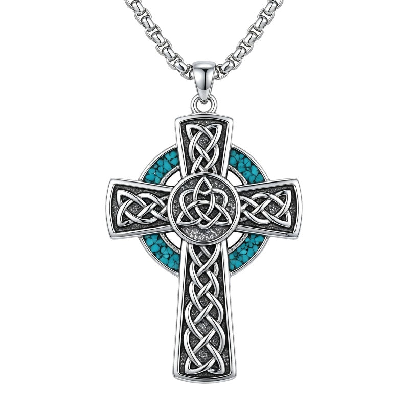 Sterling Silver Cross Pendant Necklace Christian Religious Jewelry Gifts for Anniversary