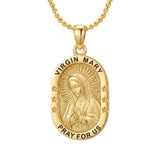 14K Gold  Plated Patron Saint Pendant Necklace Catholic Saints Religious Protective Jewelry Gift