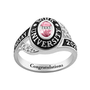 Sterling Silver 10K 14K 18K Gold Custom Birthstone High School Class Graduation Ring