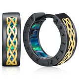 14K Gold Plated  Viking Hoop Earrings