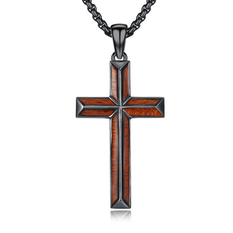 14K Gold Plated Cross Pendant Necklace Protection Jewelry Religious Gift
