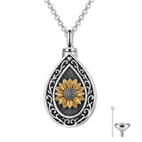 Sterling Silver Cross Hummingbird Cardinal  Rose Sunflower Urn  Necklace for Ashes Cremation Jewelry