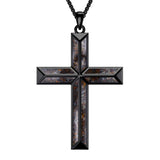 Sterling Silver Cross Religious Necklace for Men