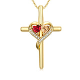 14K Gold Plated  Cross Necklace for Women Christian Jewelry  Birthday Christmas Gift