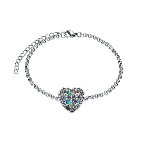 Sterling Silver Heart Urn Bracelet for Ashes Memorial Keepsake Jewelry Gifts for Women