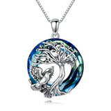 Sterling Silver Crystal Tree of Life Cardinal  Cat Hummingbird Dog Dragonfly Eagle Pendant Necklace