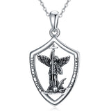 Sterling Silver Saint Christopher St Michael Saint Sebastian Amulet Pendant Necklace