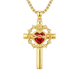 14K Gold Plated Cross Pendant Necklace Religious Confirmation Jewelry