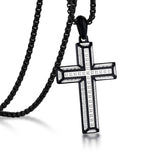 14K Gold Plated Cubic Zirconia Cross Necklace