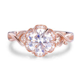 Sterling Silver 10K 14K 18K Gold Personalized Engraved 1-3 Carat Round Moissanite   Anniversary  Engagement Ring