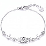 Sterling Silver Dragonfly Butterfly Cardinal Hummingbird Jesus Fish Lotus Daisy Sunflower Rose Faith Cross Bracelet
