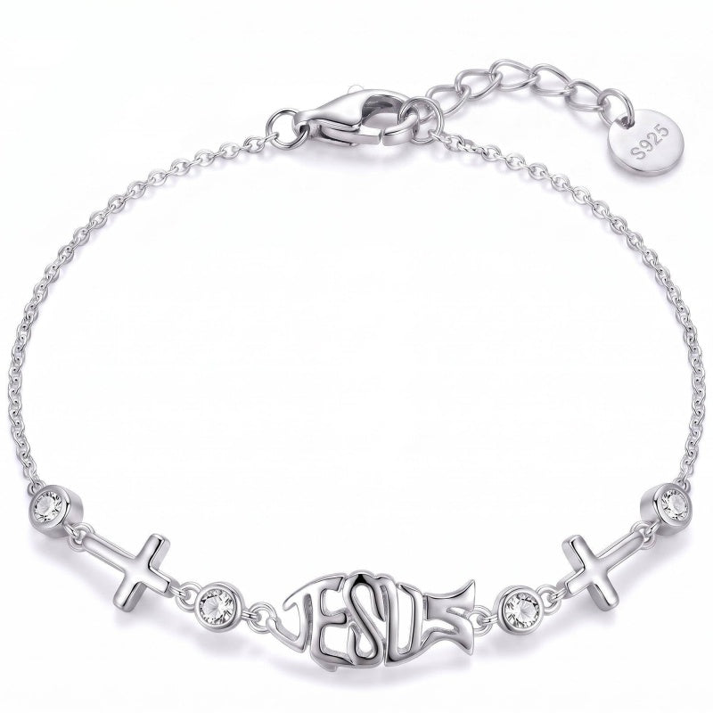 Sterling Silver Dragonfly Butterfly Cardinal Hummingbird Jesus Fish Lotus Daisy Sunflower Rose Faith Cross Bracelet