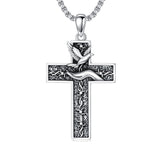 Sterling Silver Cross Pendant Necklace Christian Religious Jewelry Gifts for Anniversary