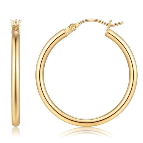 14K Gold Plated  Hoop Earrings for Women