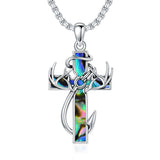 Sterling Silver Cross Pendant Necklace for Men