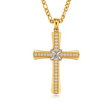 14K Gold  Plated Cross Necklace Simple Religious Jewelry Gift