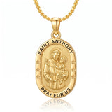 14K Gold  Plated Patron Saint Pendant Necklace Catholic Saints Religious Protective Jewelry Gift