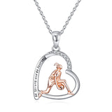 Sterling SIlver Runner Volleyball Tennis Basketball Soccer Inspirational Pendant  Necklace for Women
