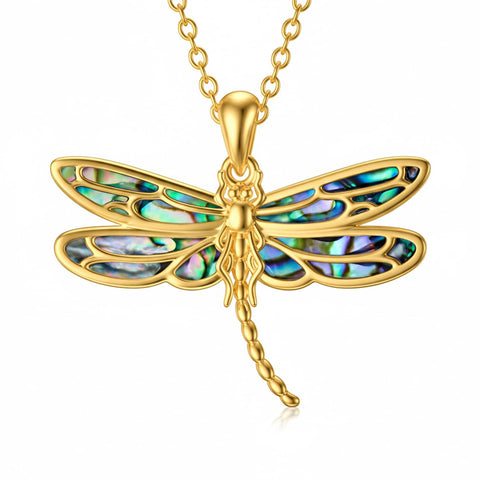 Sterling Silver Blue Dragonfly Pendant Necklace