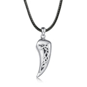 Sterling Silver Celtic Knot Wolf Tooth Urn Necklace for Ashes