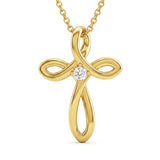 14K Gold Plated Cross Pendant Necklace for Women Faith Jewelry for Anniversary Christmas  Birthday Mother's Day