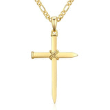 14K Gold Plated Cross Pendant necklace