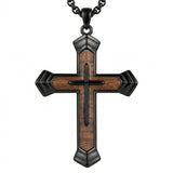 14K Gold Plated Wooden Pendant Necklace Beliefs jewelry